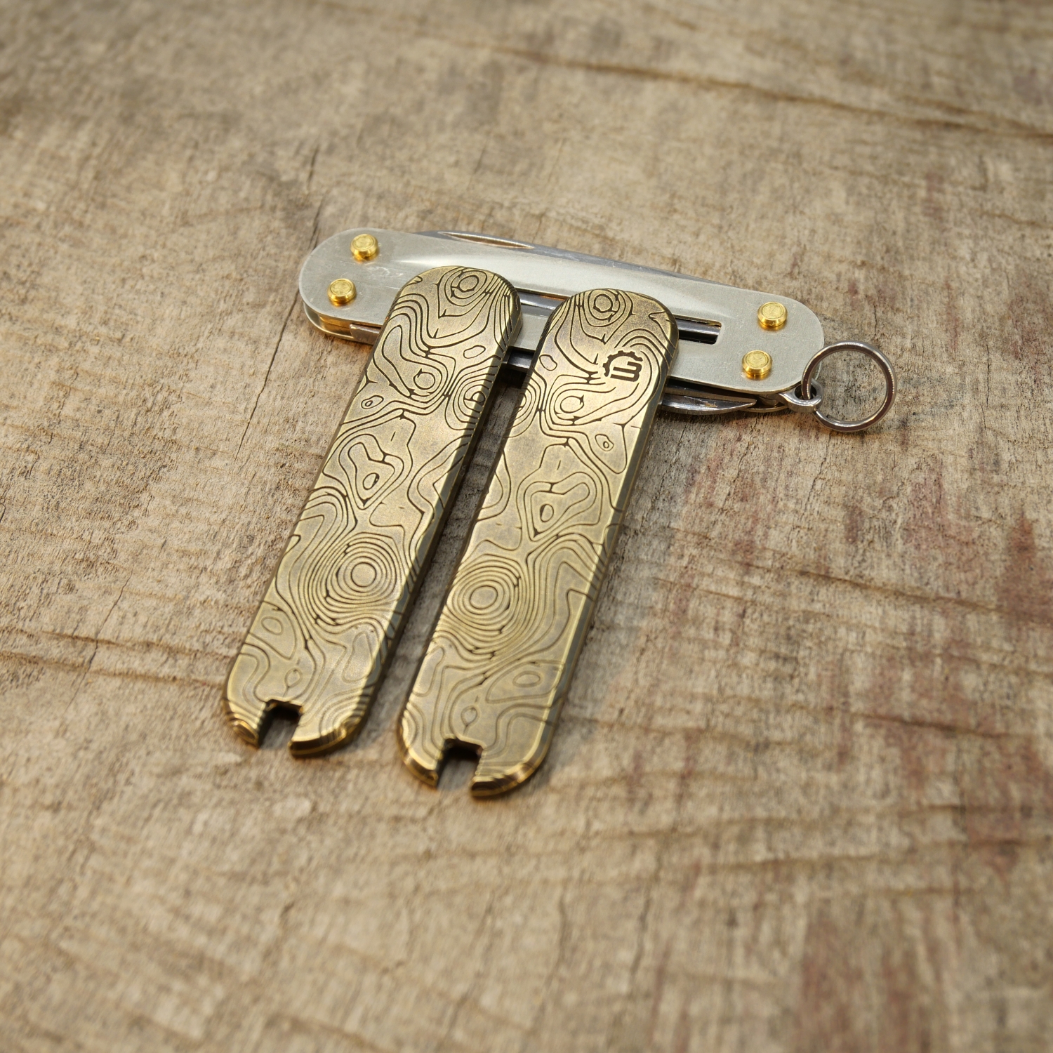 MESSING - TOPO - Griffschalen oder montiertes Taschenmesser - 58mm