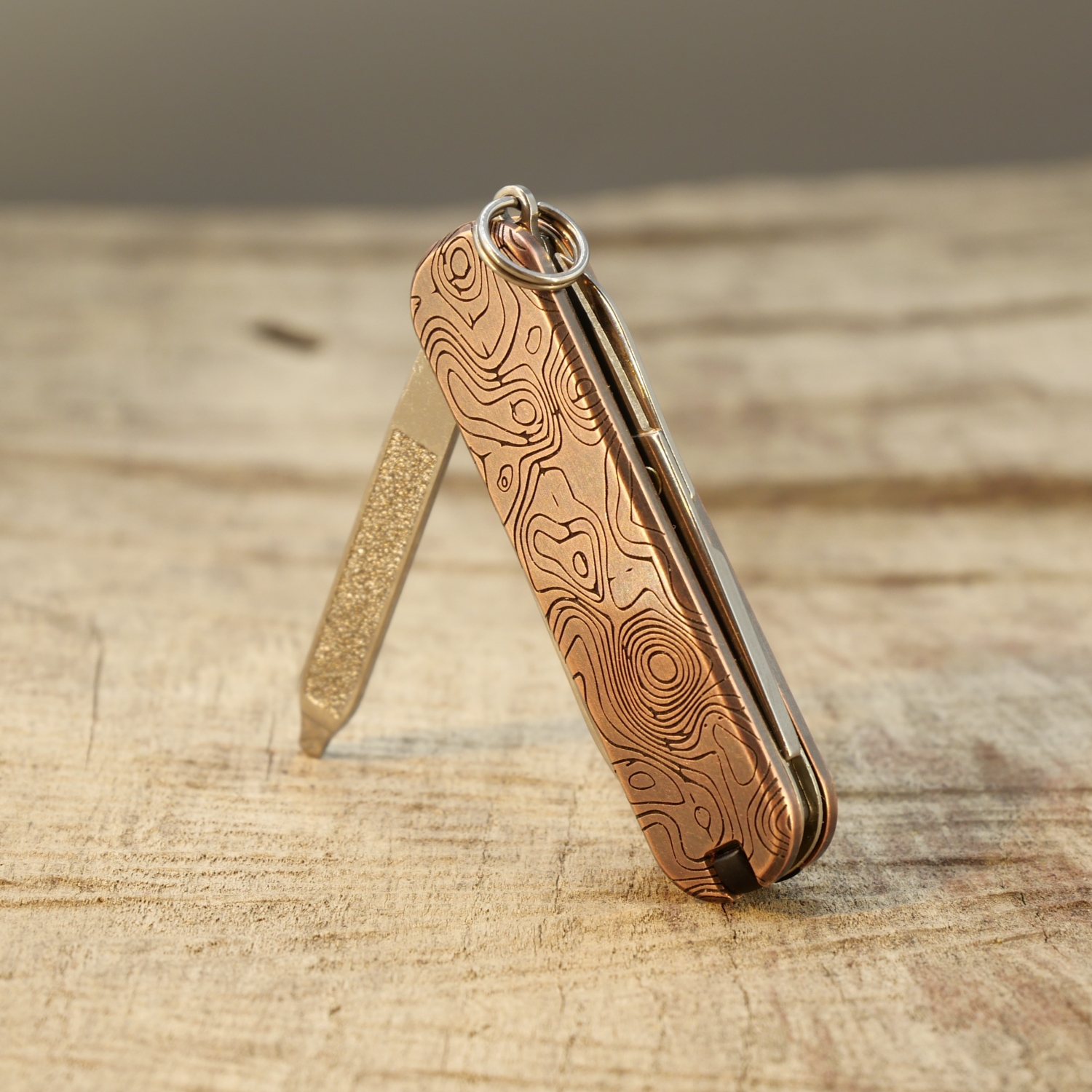 KUPFER - TOPO - Griffschalen oder montiertes Taschenmesser - 58mm