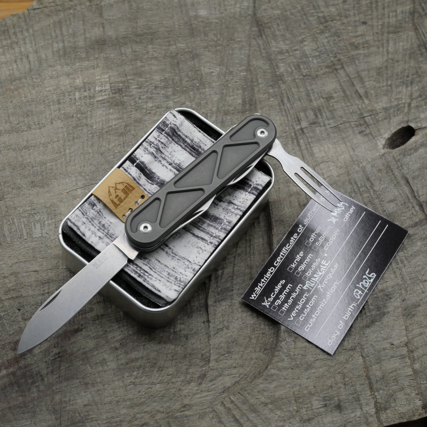 TITAN - triangle dark wash - Griffschalen für MKM Malga - Titan Grade 5 (Ti 6AI 4V)