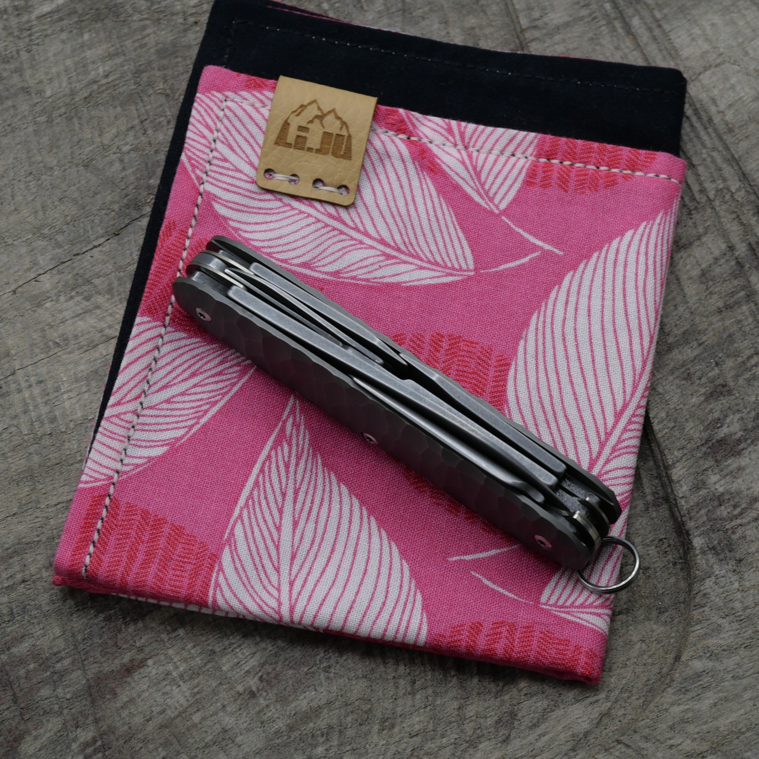 TITAN rockfinish handmade dark wash - Griffschalen oder montiertes Taschenmesser - Titan Grade 5  (Ti 6AI 4V)  - 93mm