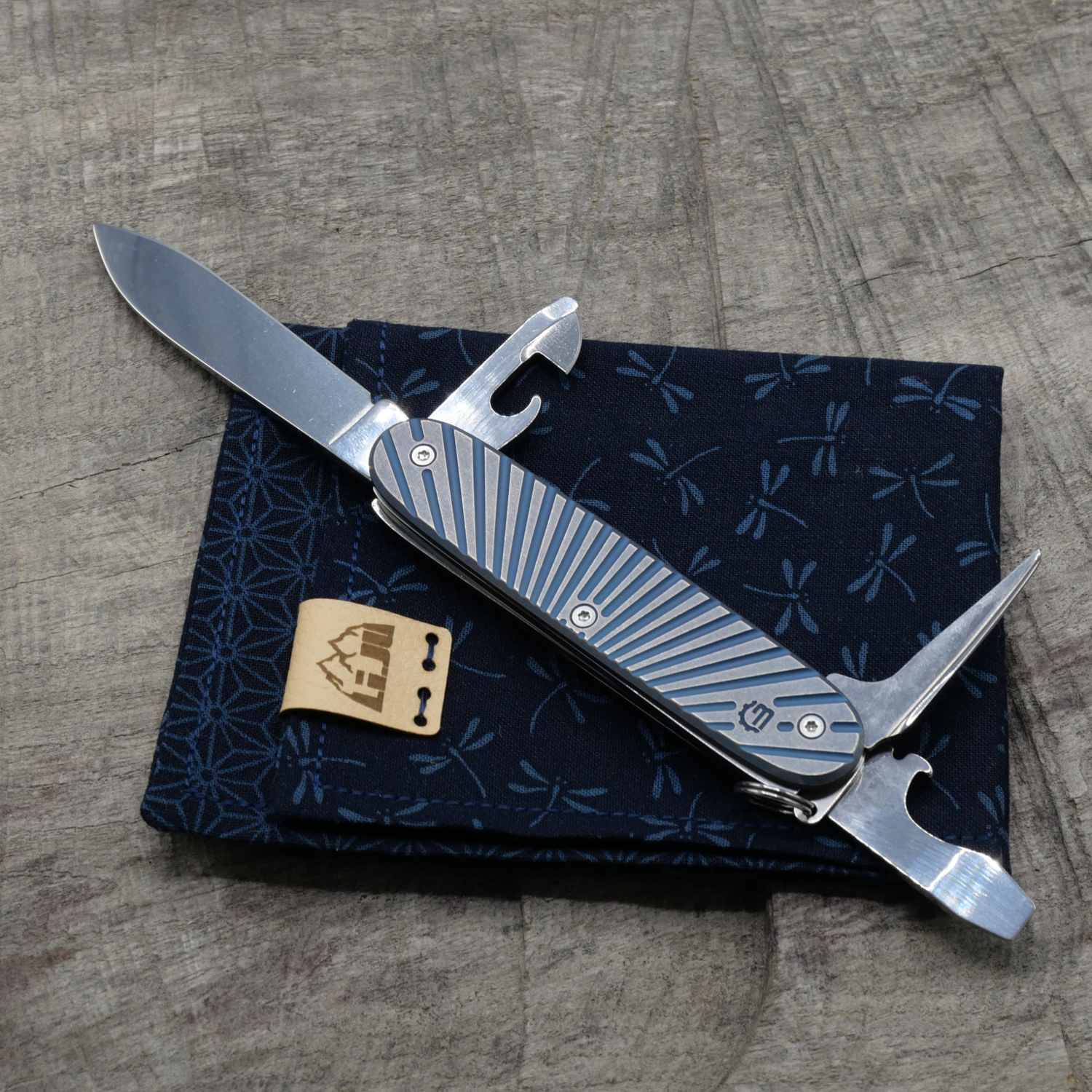 Li.JU MOD - TITAN - RISING - anodisiert, stonewashed - PIONEER - Titan Grade 5  (Ti 6AI 4V)  - 93mm