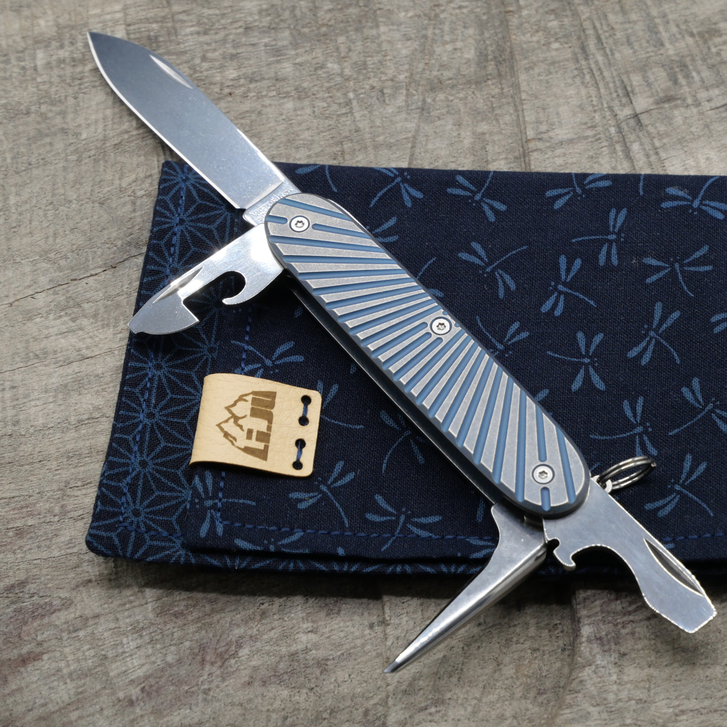 Li.JU MOD - TITAN - RISING - anodisiert, stonewashed - PIONEER - Titan Grade 5  (Ti 6AI 4V)  - 93mm