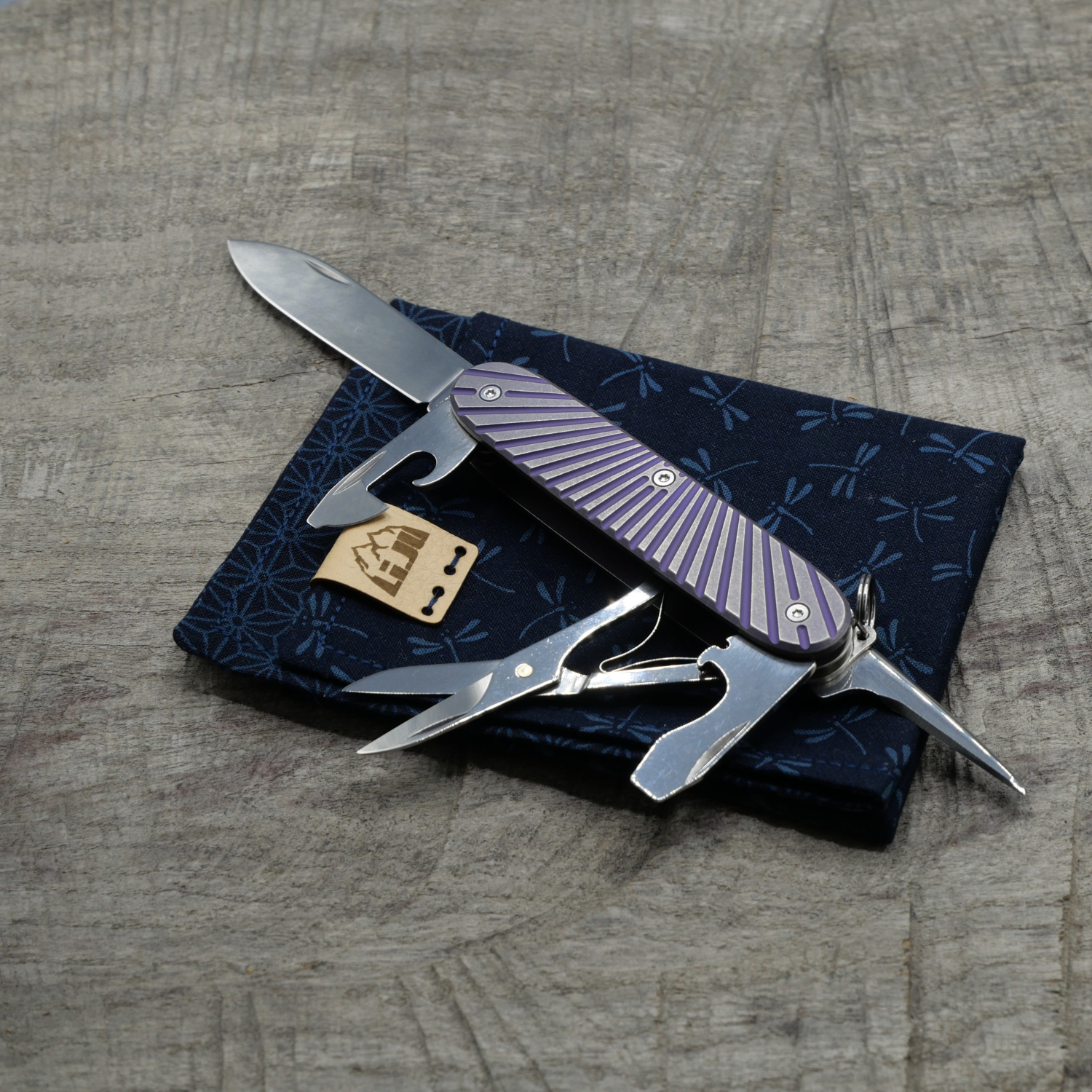 Li.JU MOD - TITAN - RISING - anodisiert, stonewashed - PIONEER X - Titan Grade 5  (Ti 6AI 4V)  - 93mm