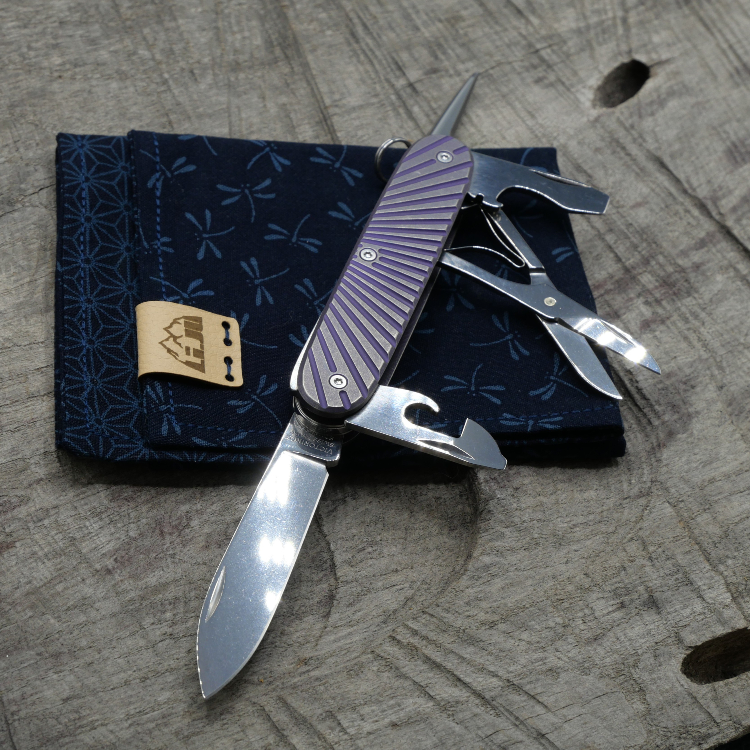 Li.JU MOD - TITAN - RISING - anodisiert, stonewashed - PIONEER X - Titan Grade 5  (Ti 6AI 4V)  - 93mm