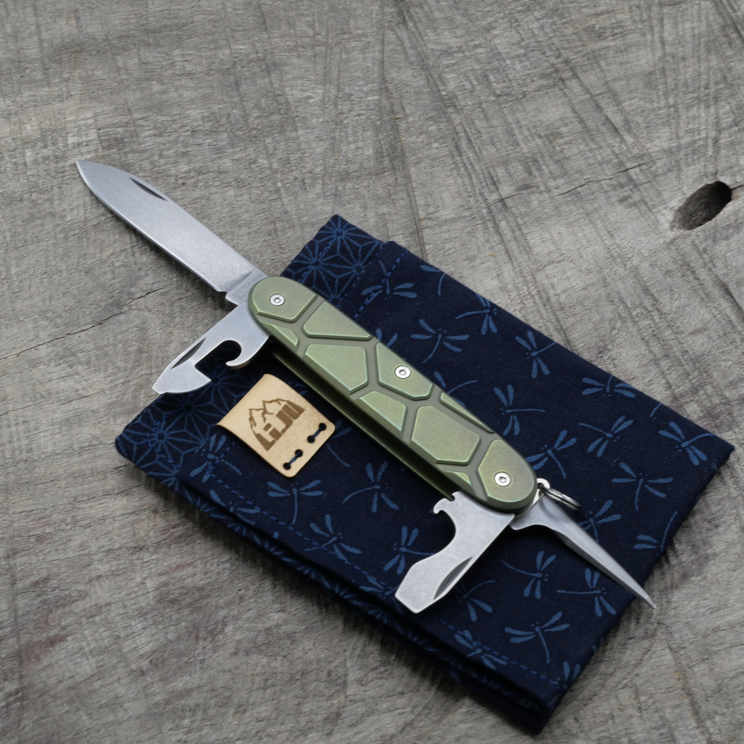 Li.JU MOD - TITAN - VORONOI - anodisiert, stonewashed - PIONEER - Titan Grade 5  (Ti 6AI 4V)  - 93mm