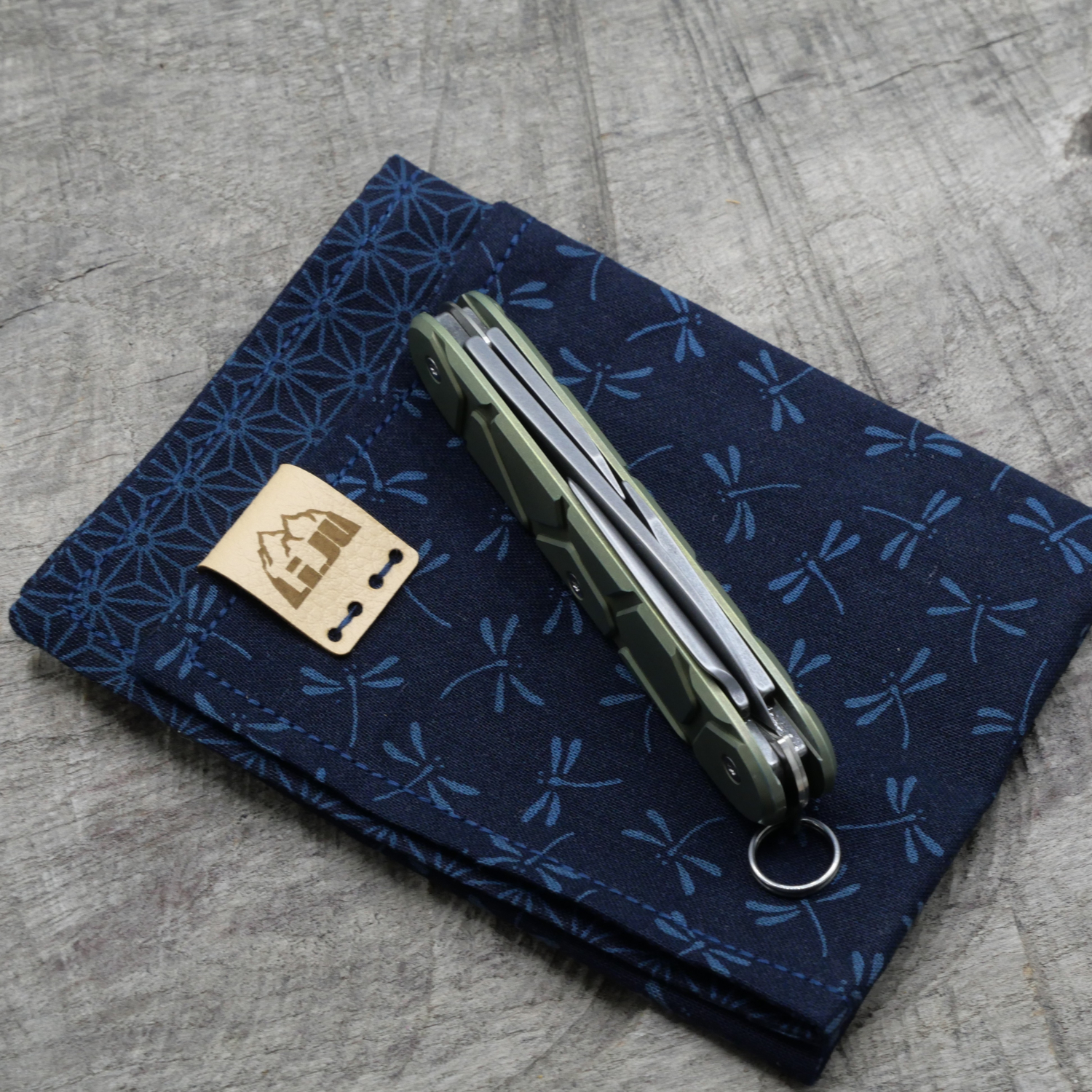 Li.JU MOD - TITAN - VORONOI - anodisiert, stonewashed - PIONEER - Titan Grade 5  (Ti 6AI 4V)  - 93mm