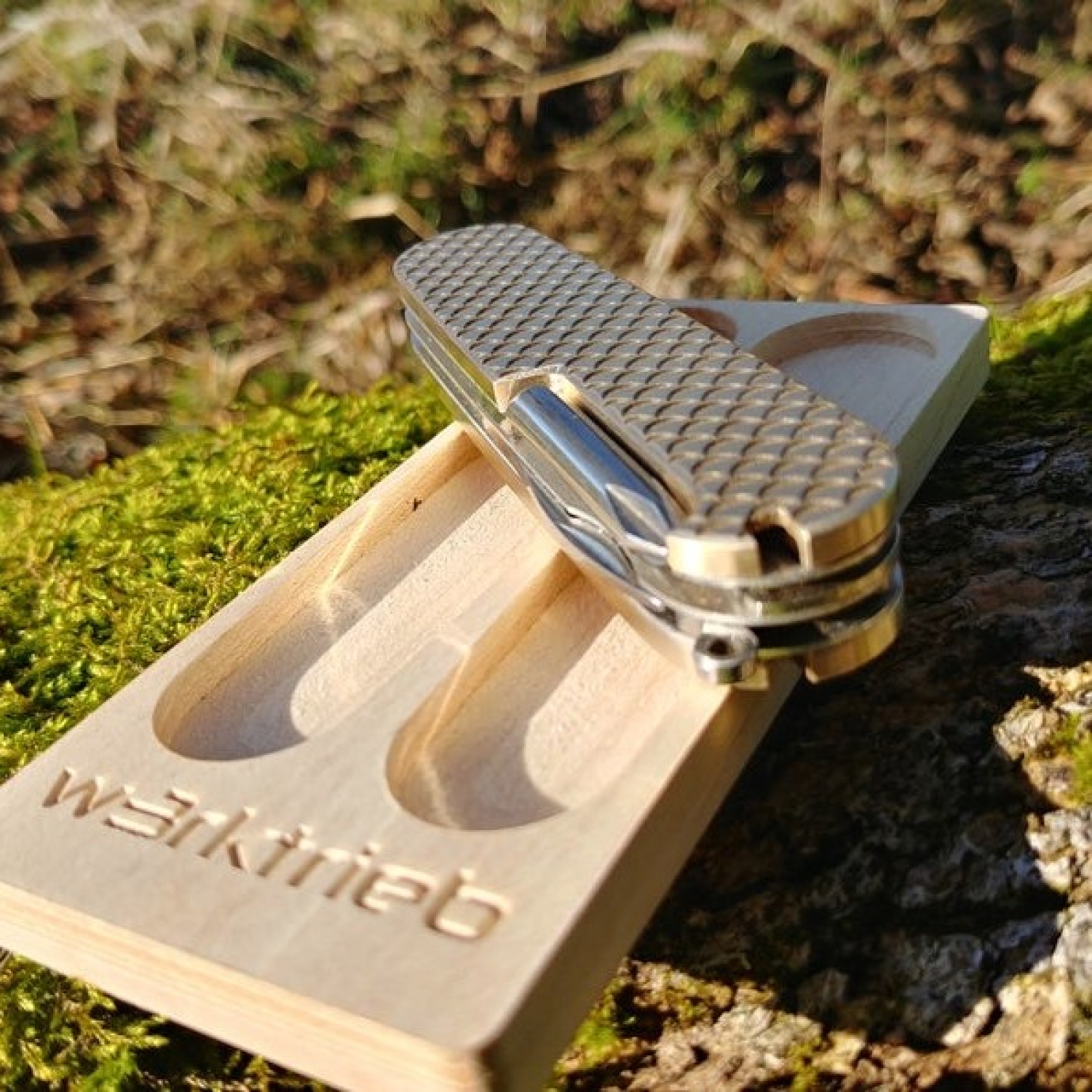 BRASS - scaled - fish, dragon - handle scales or mounted pocket knife