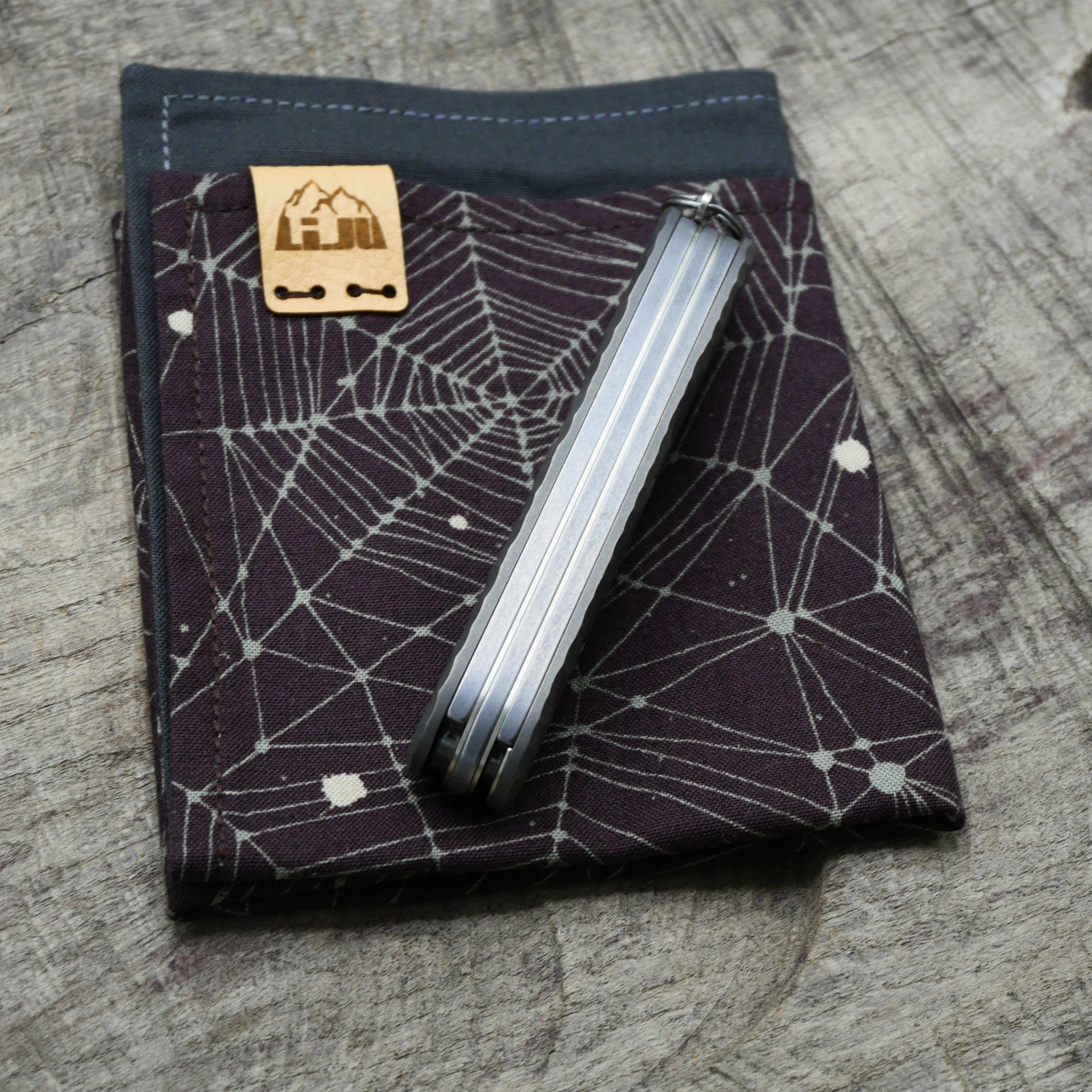TITAN - rockfinish handmade dark wash - Taschenmesser - Titan Grade 5  (Ti 6AI 4V)  - 93mm